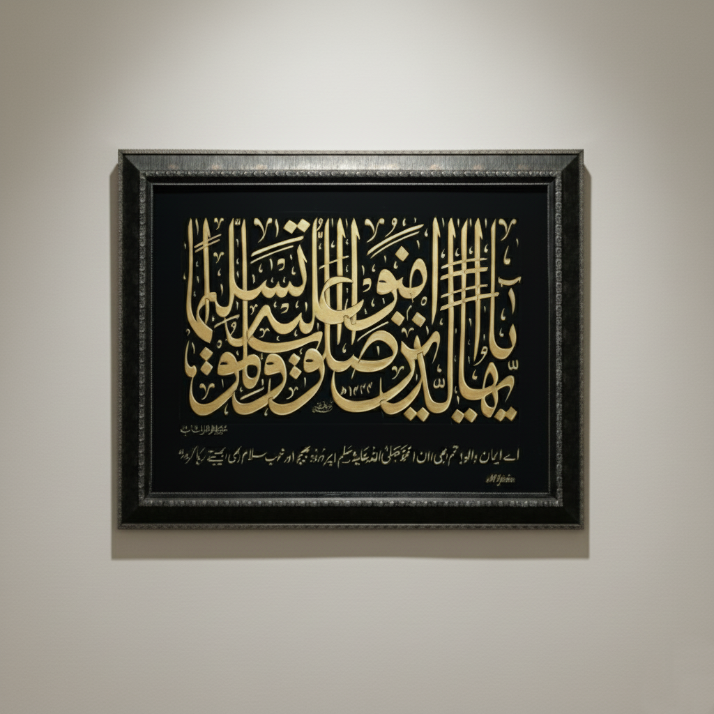 Arabic Calligraphy Divine Blessings Premium Wall Art