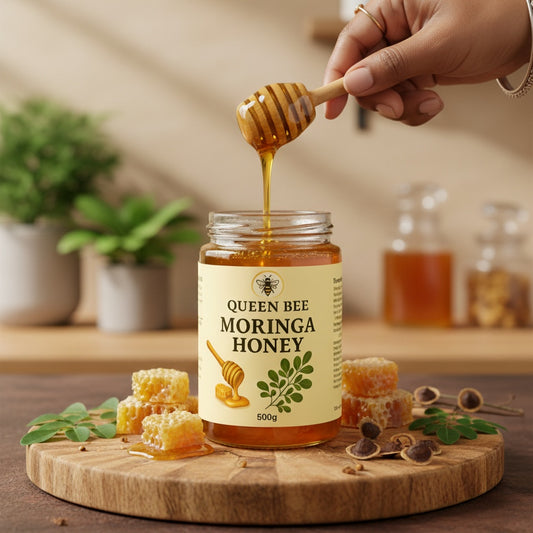 Queen Bee Moringa Honey Earthy Taste & Mild Sweetness
